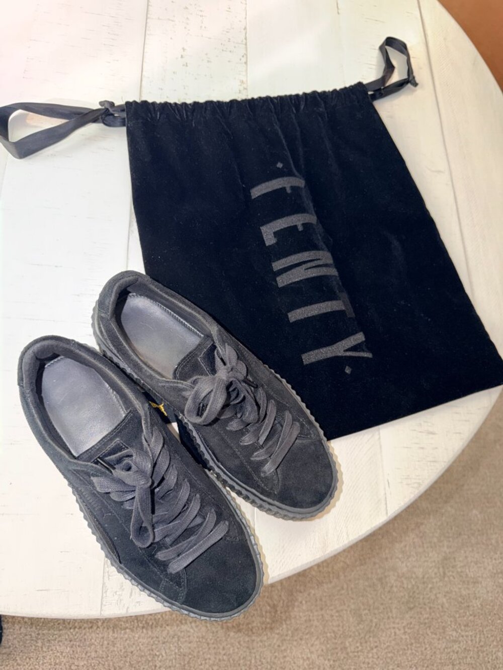 PUMA X Rihanna FENTY Creeper Suede Black Satin - Picture 6 of 7